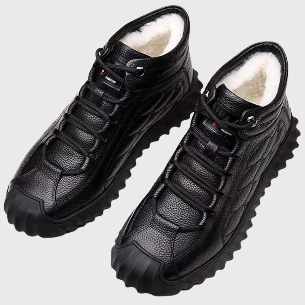 Schoenen Heren*Ayden - Luchtige leren zomerschoenen Zwart