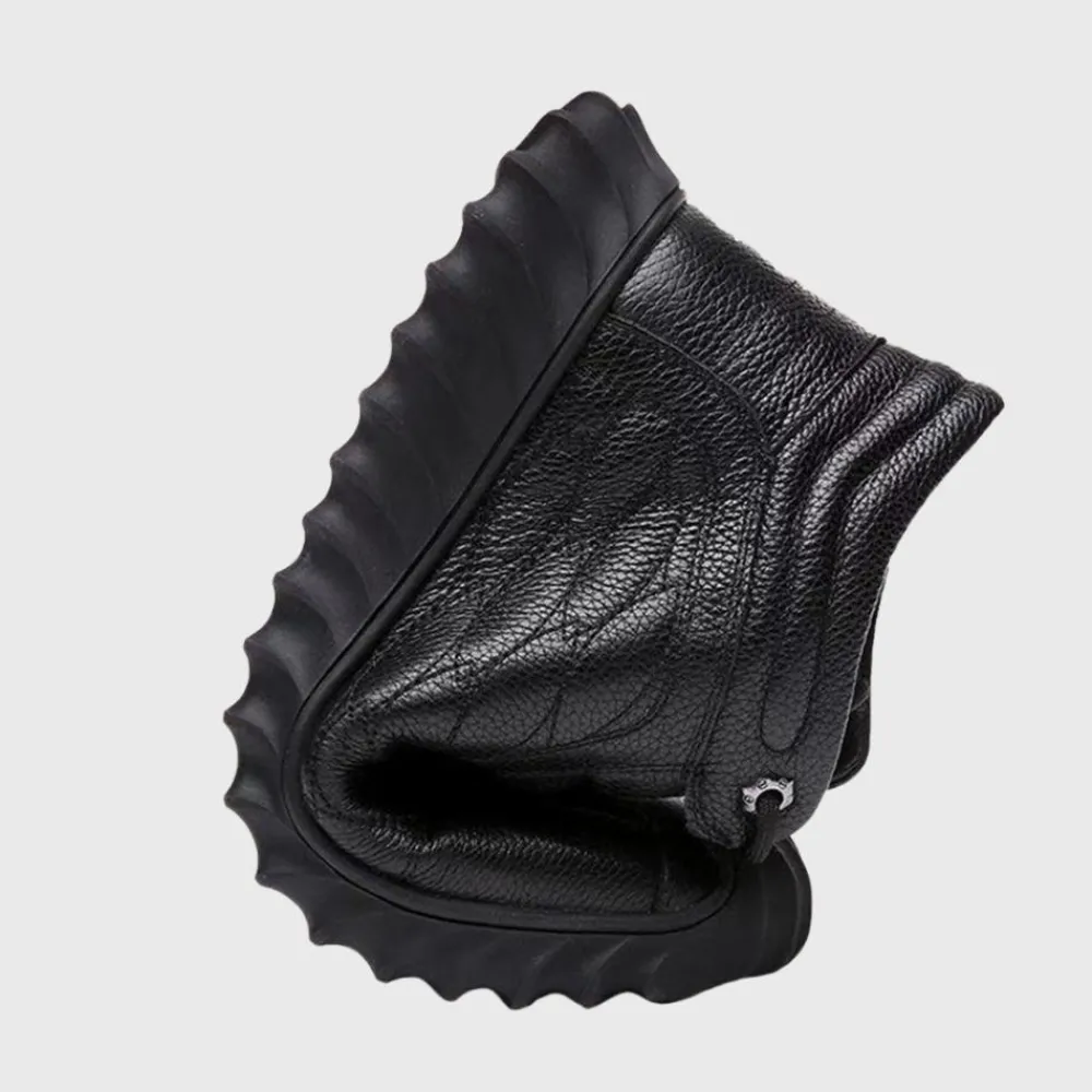 Schoenen Heren*Ayden - Luchtige leren zomerschoenen Zwart