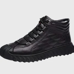 Schoenen Heren*Ayden - Luchtige leren zomerschoenen Zwart