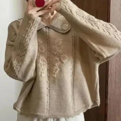 Truien & Vesten Dames*AZLYNN - Elegante Zomerse Trui voor Dames Khaki