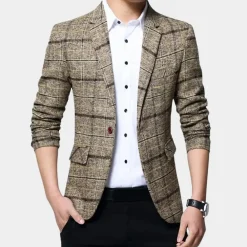 Jassen Heren*Balder - Casual geruite herenblazer voor de zomer