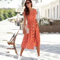 Jurken & Jumpsuits Dames*BARBRO - Casual midi zomerjurk