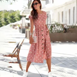 Jurken & Jumpsuits Dames*BARBRO - Casual midi zomerjurk