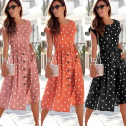 Jurken & Jumpsuits Dames*BARBRO - Casual midi zomerjurk