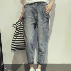 Broeken & Rokken Dames*BEATRIX - Stijlvolle en comfortabele zomerjeans Lichtblauw