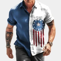 Shirts Heren*Beau - Casual herenshirt met halve mouwen voor de zomer