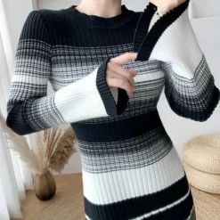 Jurken & Jumpsuits Dames*Betina - Casual en elegante gestreepte zomerjurk voor dames