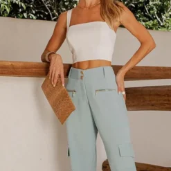 Sets Dames*Betta - Stijlvolle 2-delige zomerset voor dames Wit Blauw