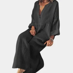 Jurken & Jumpsuits Dames*Bijou - Casual effen damesjurk voor de zomer