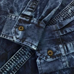 Shirts Heren*BILLY - Klassiek Denim Zomer Overhemd voor Heren Donkerblauw