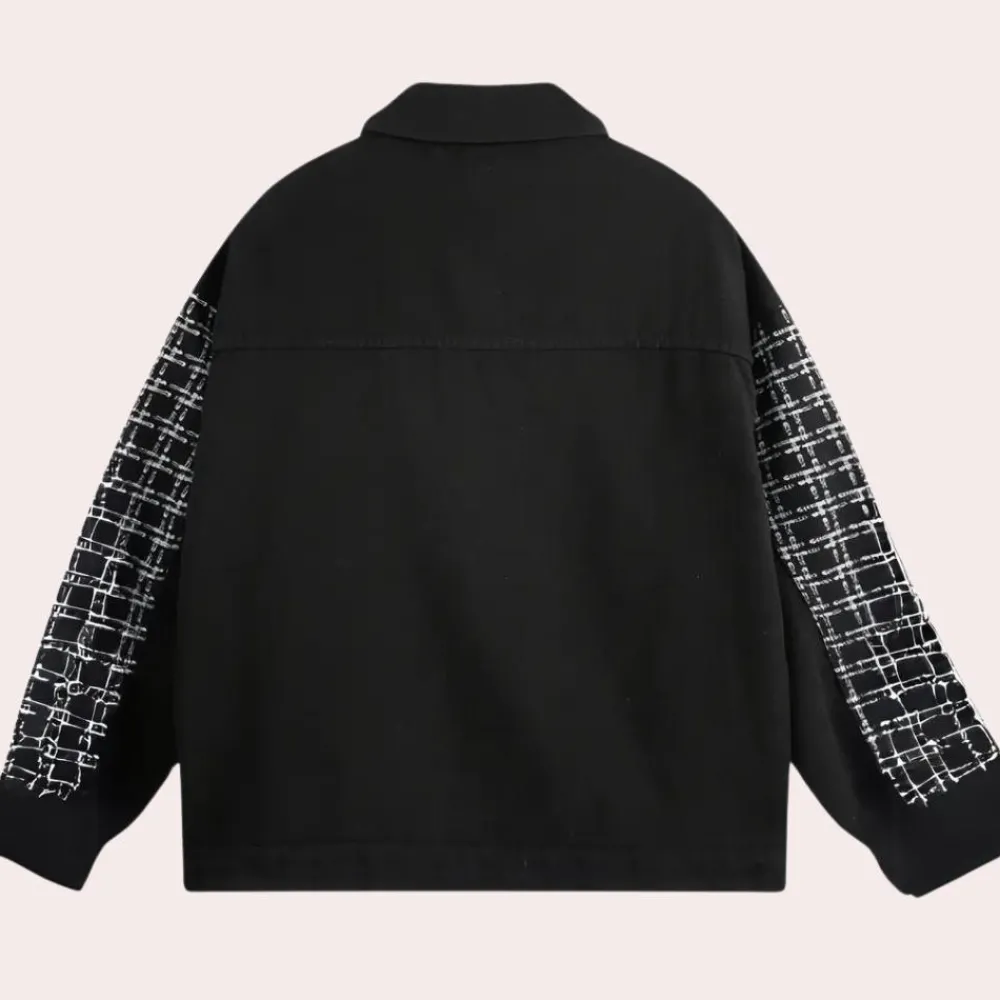 Jassen Heren*BOIKEN - Moderne Zomerse Spijkerjas voor Heren Zwart