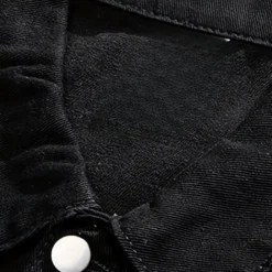 Jassen Heren*BOIKEN - Moderne Zomerse Spijkerjas voor Heren Zwart