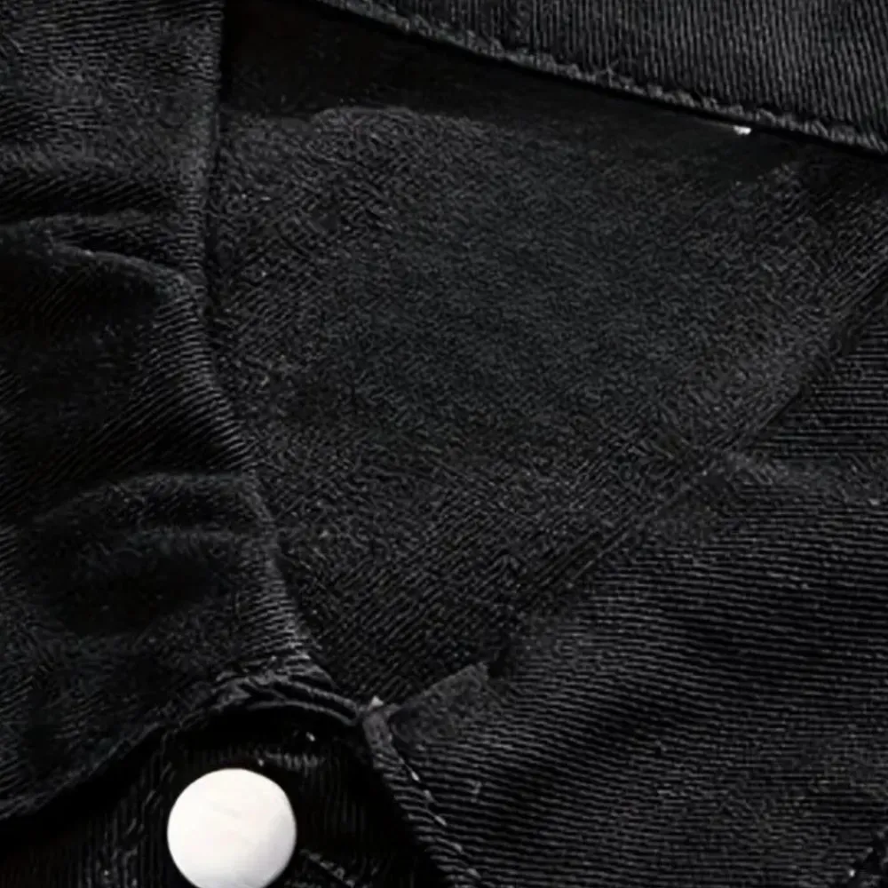 Jassen Heren*BOIKEN - Moderne Zomerse Spijkerjas voor Heren Zwart