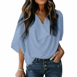 Topjes & Shirts Dames*BONITA - Elegant damesoverhemd voor de zomer