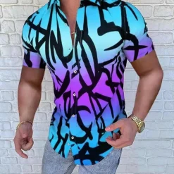 Shirts Heren*Borislav - Elegant herenoverhemd met korte mouwen voor de zomer