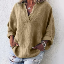 Topjes & Shirts Dames*Brenda - Luxe oversized damesblouse voor de zomer