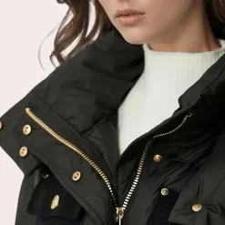 Jassen Dames*BRENDA - Trendy Gewatteerde Jas voor Dames Zwart