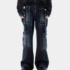 Broeken Heren*BRENEON - Stijlvolle Zomerjeansbroeken voor Heren Donkerblauw