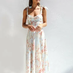 Jurken & Jumpsuits Dames*BRIA - Modieuze zomerse gebloemde midi-jurk