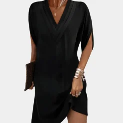 Jurken & Jumpsuits Dames*Brina - Elegante V-Hals Zomerjurk voor Dames