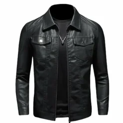 Leren Jassen Heren|Jassen Heren*BRUNO - Moderne zomerjas Zwart