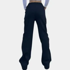 Broeken & Rokken Dames*Cadenza - Elegante cargo broek voor dames, perfect voor de zomer Zwart