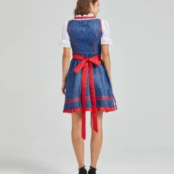 Jurken & Jumpsuits Dames*Calla - Retro Zomer/Oktoberfest Jurk voor Vrouwen Blauw