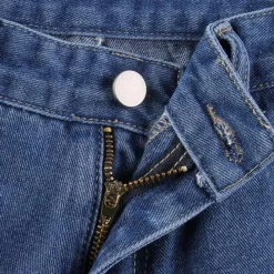 Broeken & Rokken Dames*Cargo jeans voor dames - Perfect voor de zomer Blauw