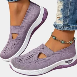 Damesschoenen*Carlina - Stijlvolle en Ademende Platte Damesschoenen voor de Zomer