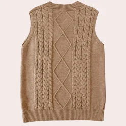 Truien & Vesten Dames*Carlotta - Elegant zomervest voor dames Abrikoos