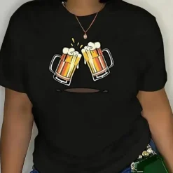 Topjes & Shirts Dames*Carmela - Relaxte pasvorm Dameshemd Zomer Oktoberfest