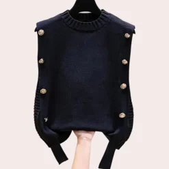 Truien & Vesten Dames*CAROL - Stijlvol Zomervest voor Dames Zwart