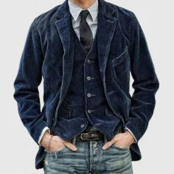 Truien & Vesten Heren|Jassen Heren*CAS - Corduroy zomerjack voor heren