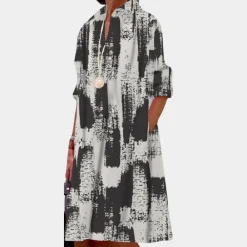 Jurken & Jumpsuits Dames*Casual bedrukte damesjurk voor de zomer