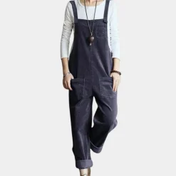 Jurken & Jumpsuits Dames*Casual corduroy zomerse jumpsuit voor dames