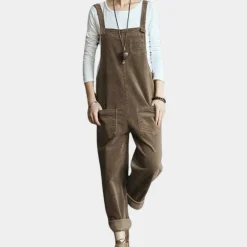 Jurken & Jumpsuits Dames*Casual corduroy zomerse jumpsuit voor dames