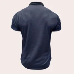 Shirts Heren*Casual heren shirt met korte mouwen voor de zomer Marineblauw