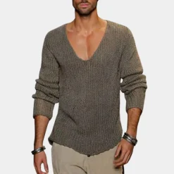 Truien & Vesten Heren*Casual heren trui met v-hals voor de zomer