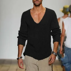 Truien & Vesten Heren*Casual heren trui met v-hals voor de zomer