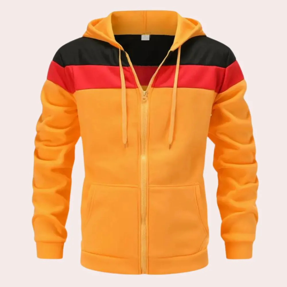 Jassen Heren*Casual zomer hoodie met kleurblok voor heren Oranje