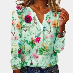 Blazers & Blouses Dames*Casual zomerse gebloemde damesblouse