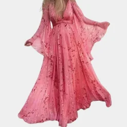 Jurken & Jumpsuits Dames*Cezanne - Lange wijde zomerjurk voor dames