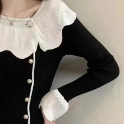 Truien & Vesten Dames*CHARNITA - Luxe Zomerse Trui voor Dames Zwart