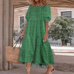 Jurken & Jumpsuits Dames*CHOLE - Comfortabele casual midi-jurk voor de zomer