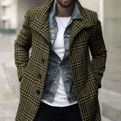 Jassen Heren*CHRISTOPHER - Modieuze Lichte Geruite Zomerjas voor Heren