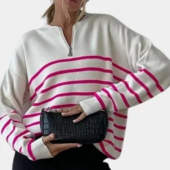 Truien & Vesten Dames*Citlali - Luchtige Gestreepte Damestrui voor de Zomer