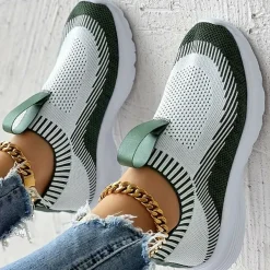 Damesschoenen*CLAIRE - Dames gebreide casual zomersneakers