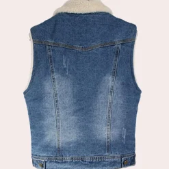 Truien & Vesten Dames*CLAIRE - Trendy Denim Vest voor Dames - Perfect voor de Zomer