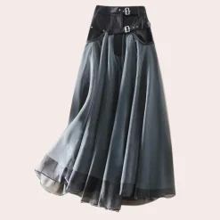 Broeken & Rokken Dames*Clara - Stijlvolle damesrok met plooien voor de zomer