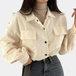 Jassen Dames*Cleena - Corduroy zomerjas voor dames - Perfect voor Lente en Zomer